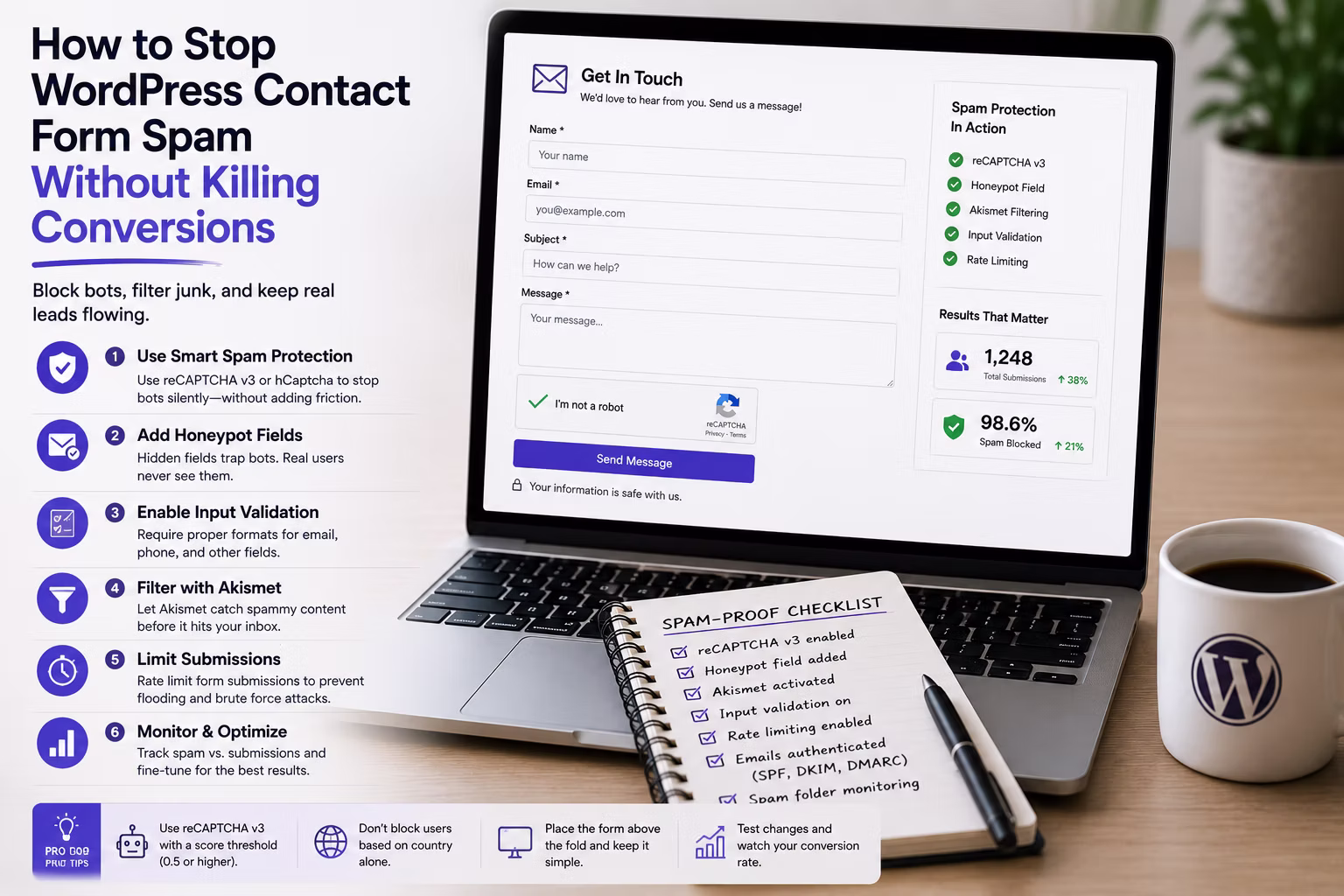 How to Stop WordPress Contact Form Spam Without Killing Conversions