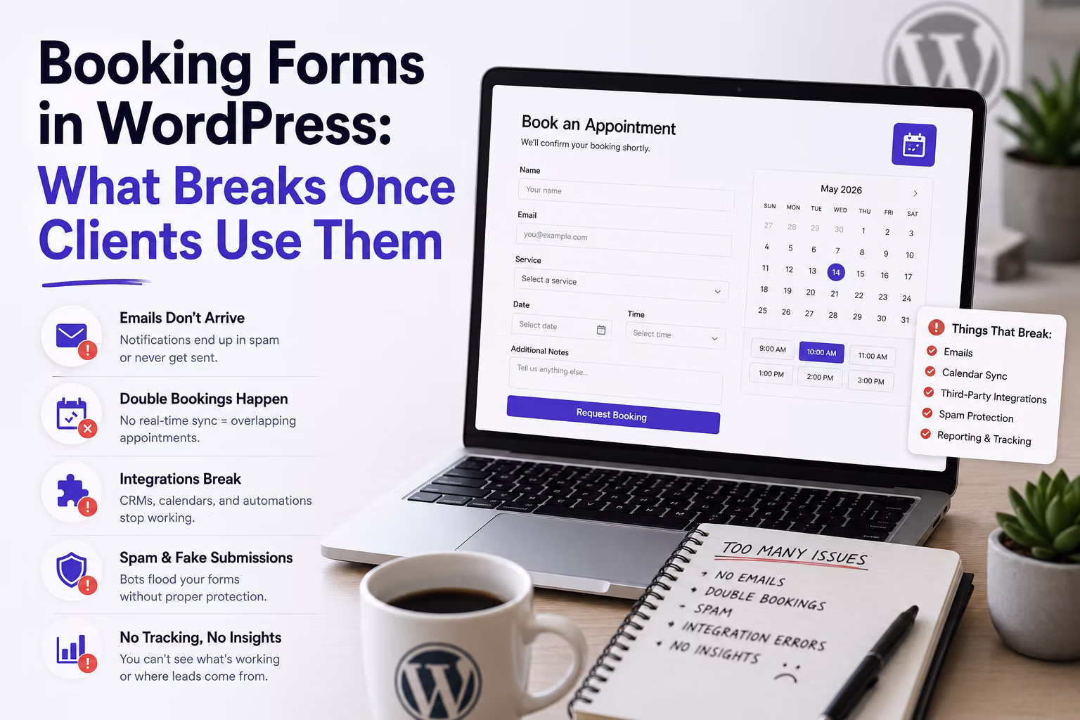 Booking Forms in WordPress: What Breaks Once Clients Use Them