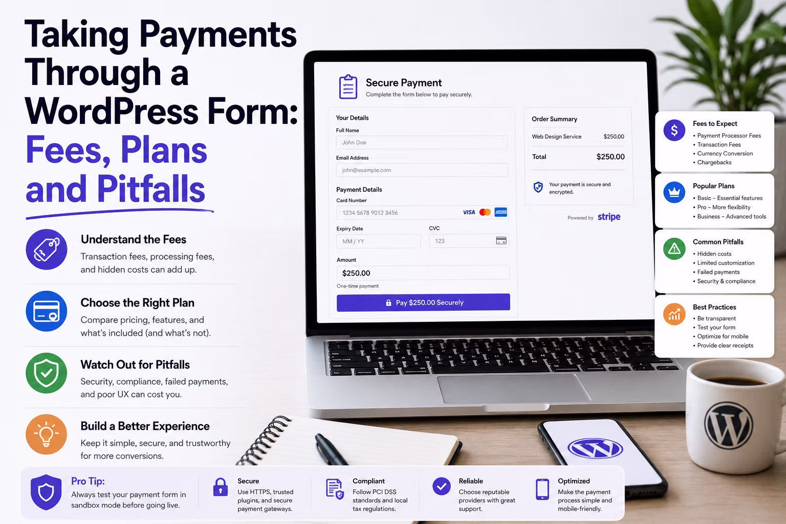 Taking Payments Through a WordPress Form: Fees, Plans and Pitfalls