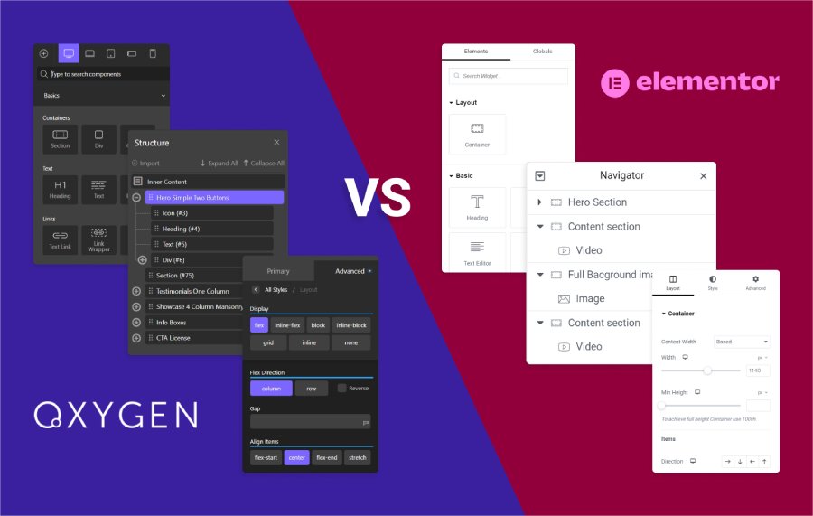 Wordpress Page Builder: Elementor vs Oxygen